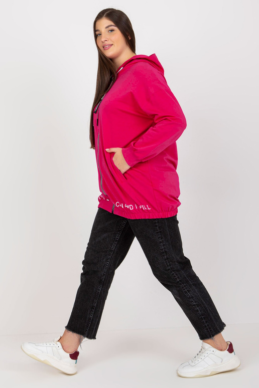 Liela izmēra fuksijas džemperis ar...