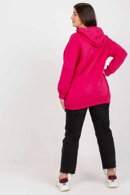 Liela izmēra fuksijas džemperis ar...