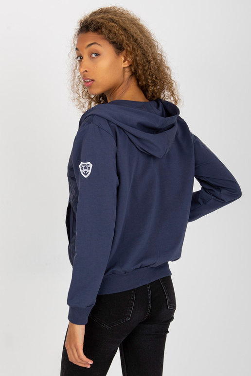 Tumši zila stepēta bomber kapuci RUE...