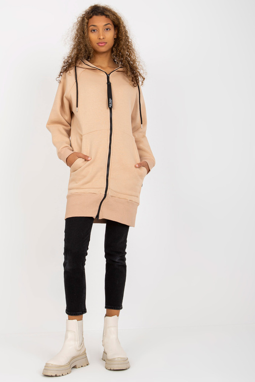 Bēša gara jaka pamata sporta krekls... Bēša gara jaka pamata sporta krekls...