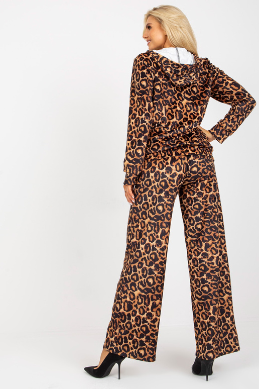 Bēšs un melns divdaļīgs leoparda...