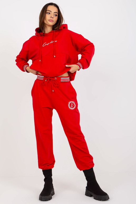 Rotes zweiteiliges Jogging-Set mit...