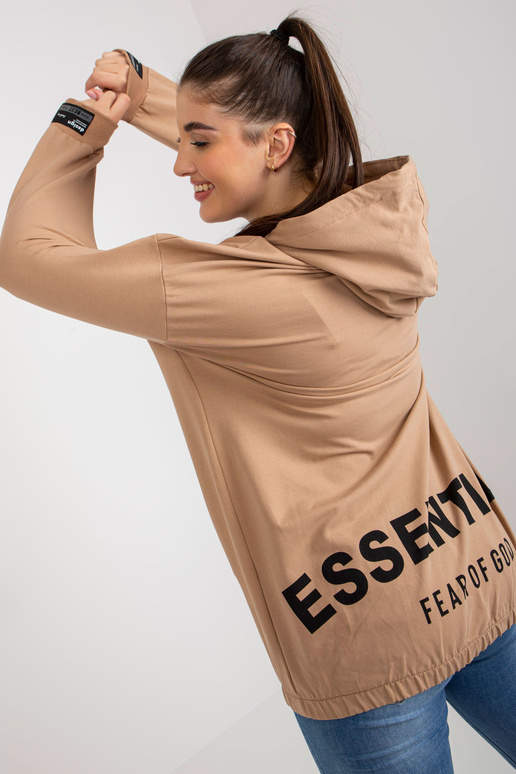 Kamieļa liela izmēra sporta krekls ar...