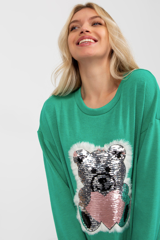 Klasisks tirkīza sieviešu džemperis...