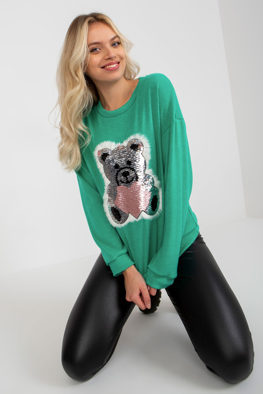 Klasisks tirkīza sieviešu džemperis...