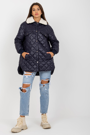 Tumši zila stepēta jaka ar... 2