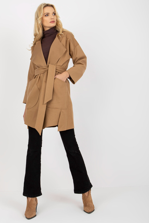 Kamelfarbener Dünner Mantel ar...