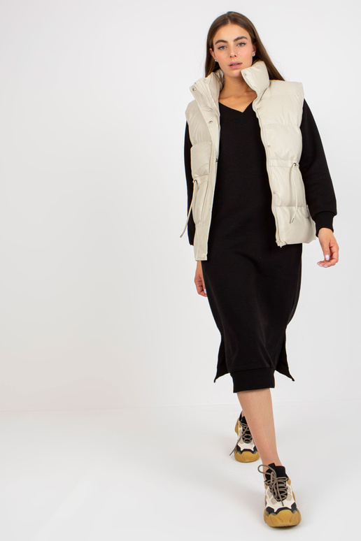 Gaiši bēša dūnu eko ādas veste ar...