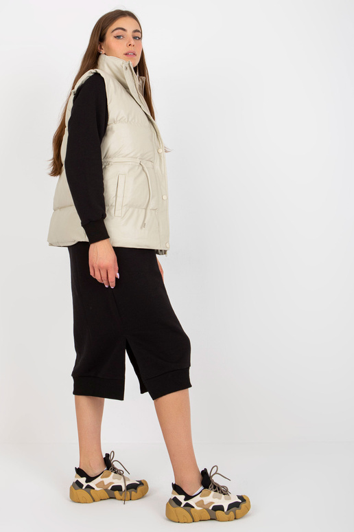 Gaiši bēša dūnu eko ādas veste ar...