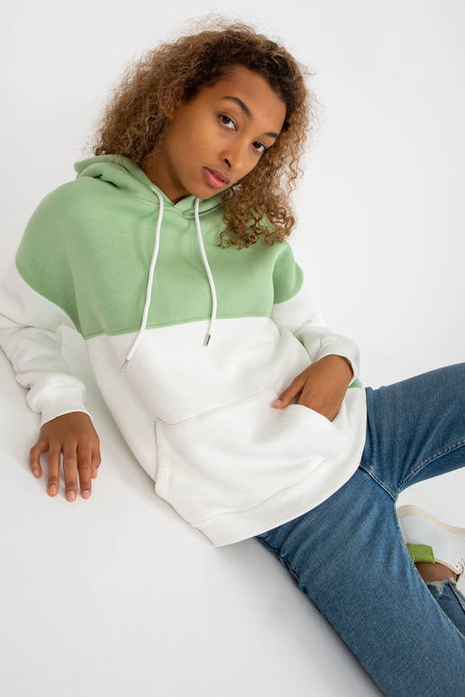 Zaļš un ekru sporta krekls pamata...