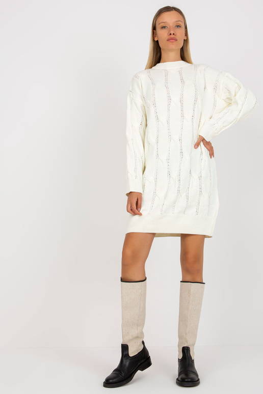 Ecru mini kleita ar bizēm RUE PARIS