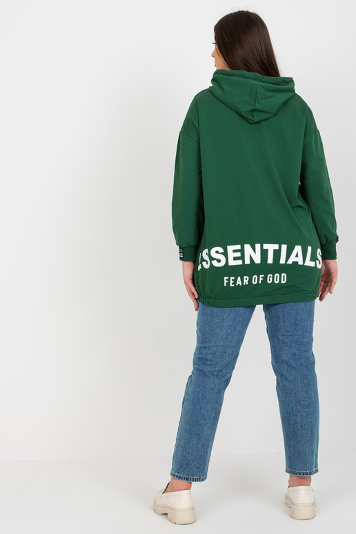 Tumši zaļš liela izmēra džemperis ar...