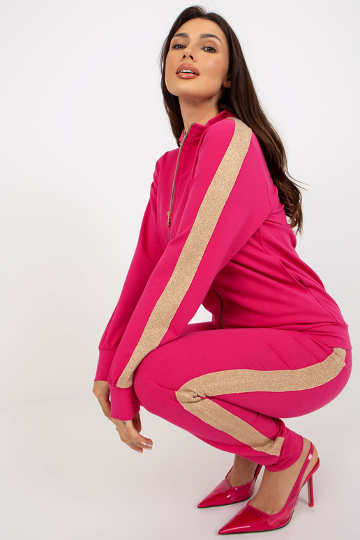 Freizeitset aus fuchsiafarbener Baumwolle mit Hose