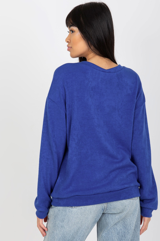 Tumši zils klasisks džemperis ar...