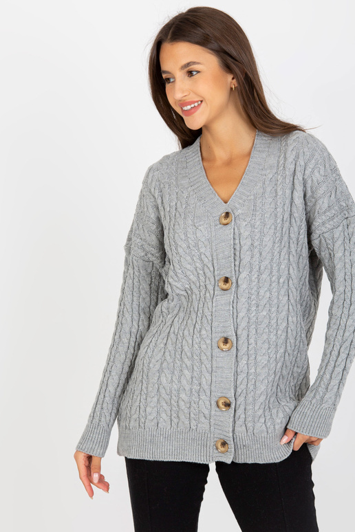 Pelēks jaciņš ar dekoratīvām pogām...