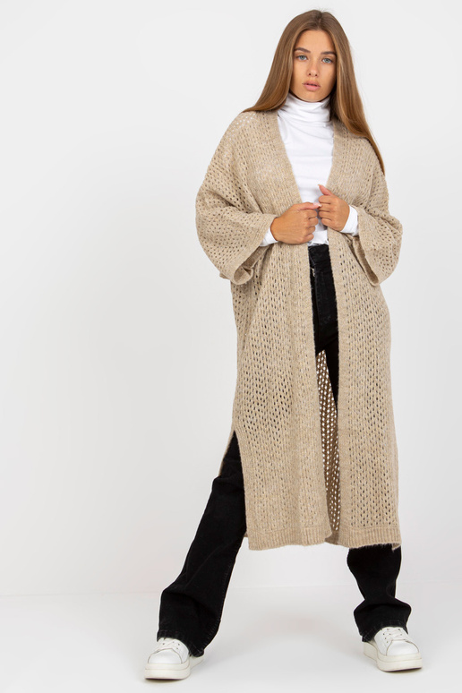 Bēša gara ažūra jaka ar šķēlumiem OCH...