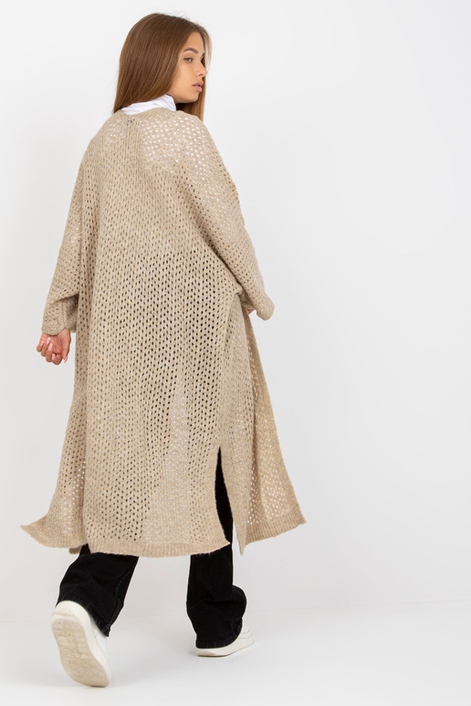 Bēša gara ažūra jaka ar šķēlumiem OCH...