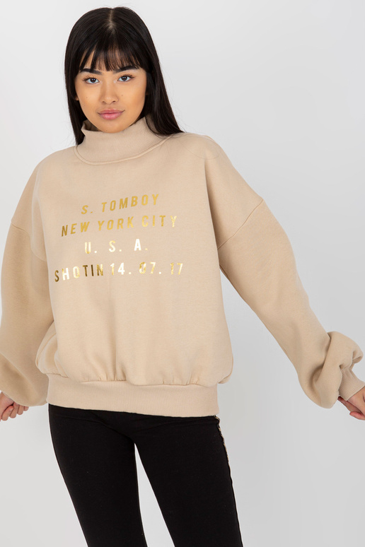 Bēšs sporta krekls ar uzrakstiem un...