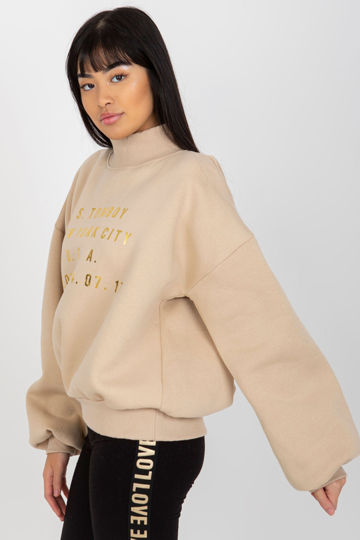 Bēšs sporta krekls ar uzrakstiem un...