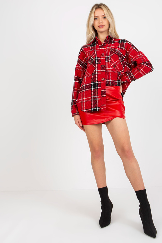 Sarkanrūtains virskrekls ar pogas...