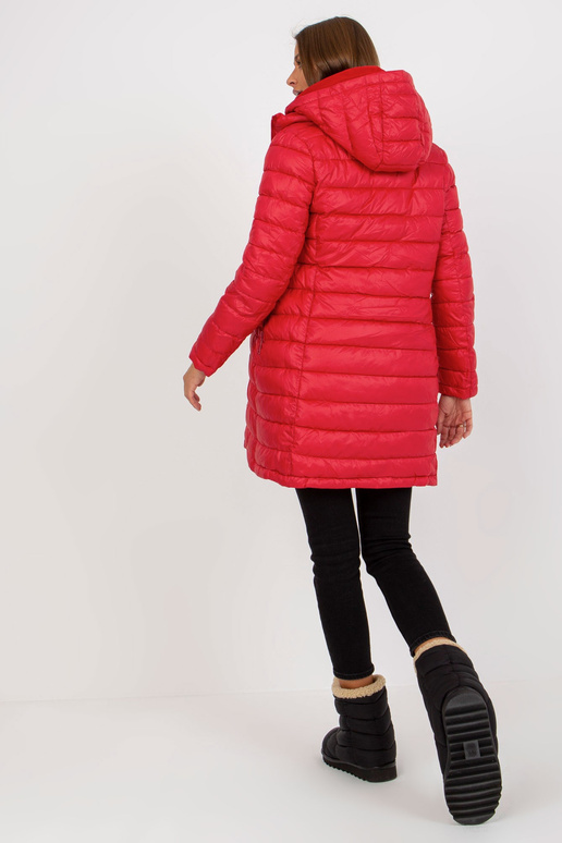 Rote doppelseitige übergangsjacke mit... Rote doppelseitige übergangsjacke mit...