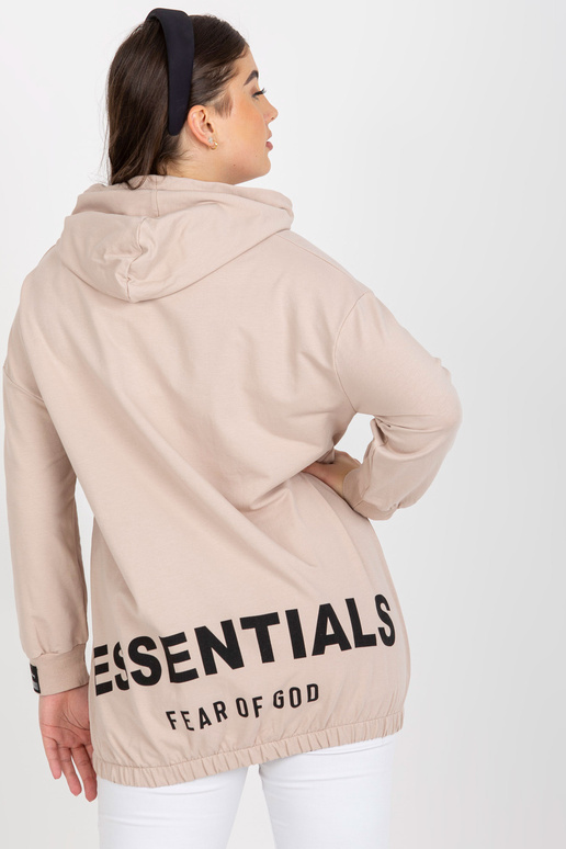 Gaiši bēšs liela izmēra džemperis ar... Gaiši bēšs liela izmēra džemperis ar...