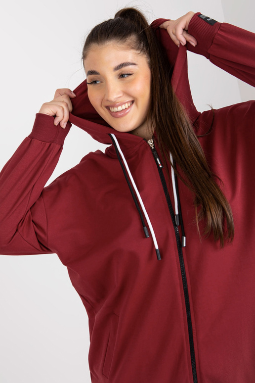 Bordo liela izmēra sporta krekls ar... Bordo liela izmēra sporta krekls ar...