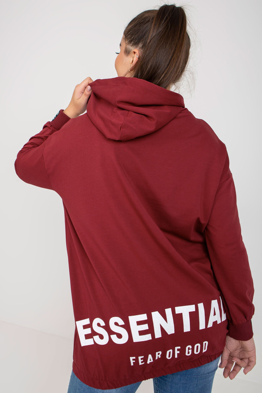 Bordo liela izmēra sporta krekls ar... Bordo liela izmēra sporta krekls ar...