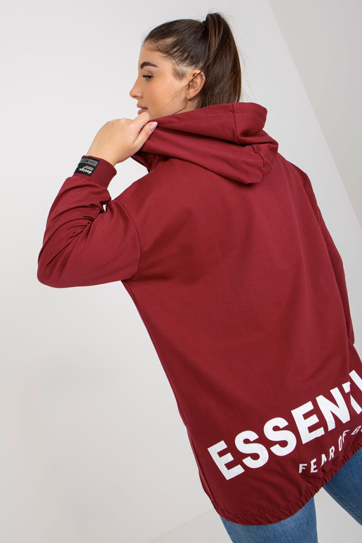 Bordo liela izmēra sporta krekls ar... Bordo liela izmēra sporta krekls ar...