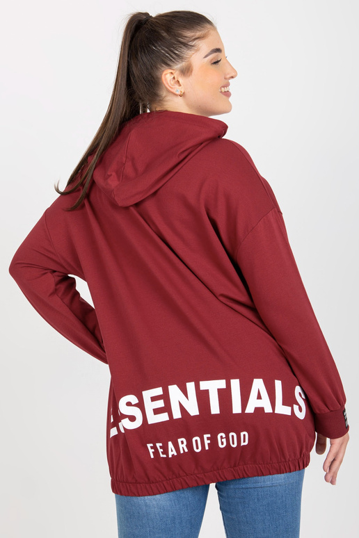 Bordo liela izmēra sporta krekls ar... Bordo liela izmēra sporta krekls ar...