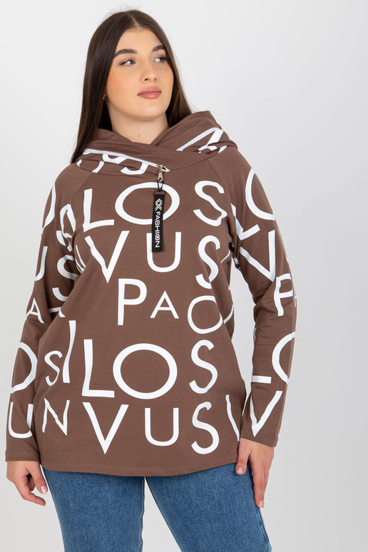 Brūns sieviešu liela izmēra džemperis... Brūns sieviešu liela izmēra džemperis...