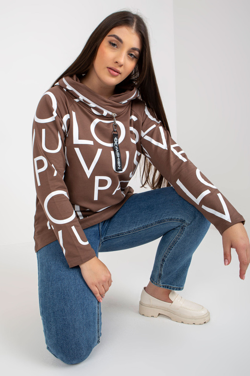 Brūns sieviešu liela izmēra džemperis... Brūns sieviešu liela izmēra džemperis...