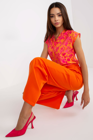 Oranžas platu auduma bikses