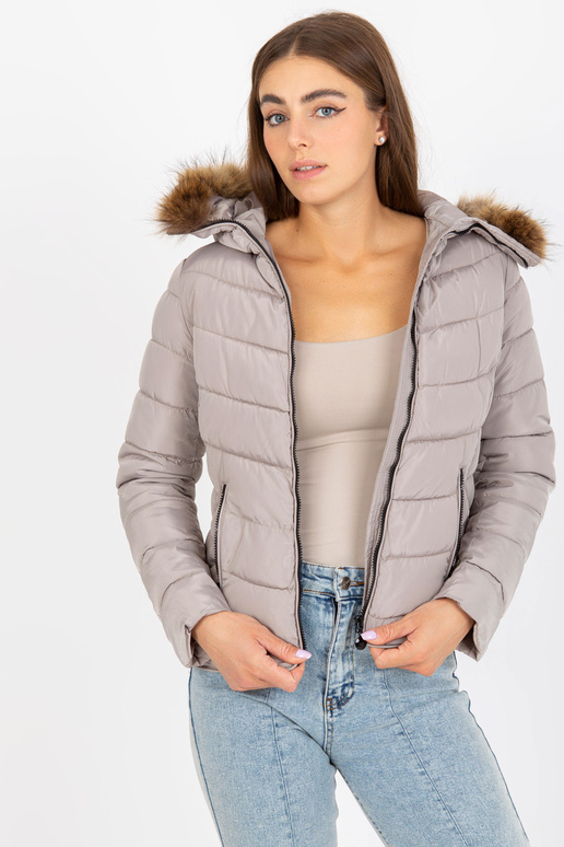 Tumši bēša sieviešu pārejas jaka ar...