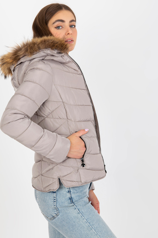 Tumši bēša sieviešu pārejas jaka ar...