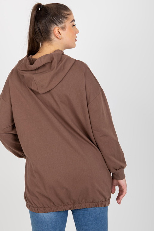 Brūns liela izmēra sporta krekls ar...