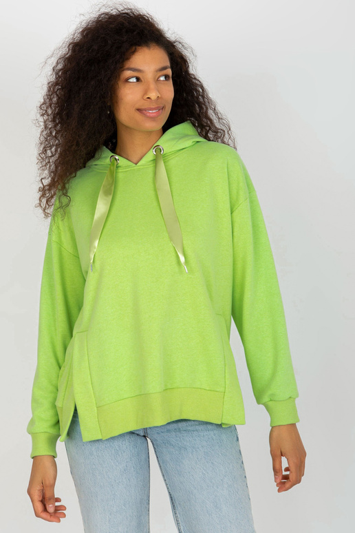 Gaiši zaļš sporta krekls ar kapuci un...