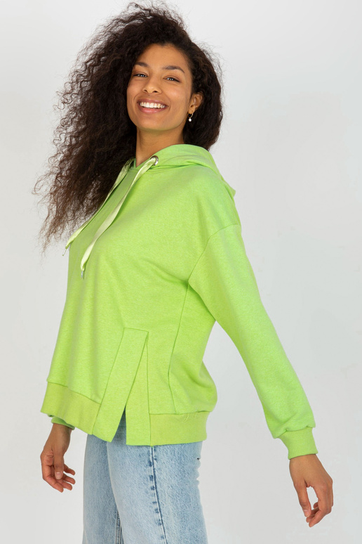 Gaiši zaļš sporta krekls ar kapuci un...