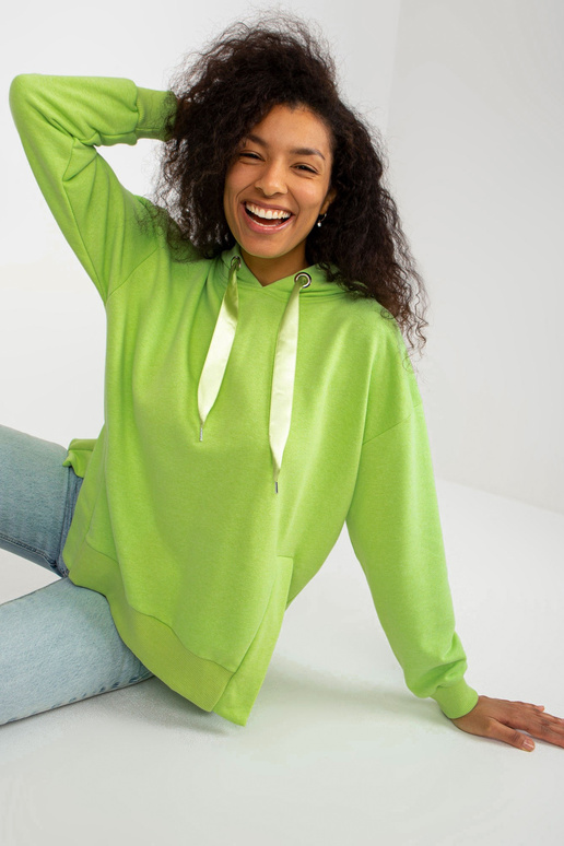 Gaiši zaļš sporta krekls ar kapuci un...