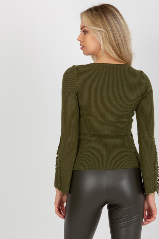 Klasisks haki krāsas rievotu...