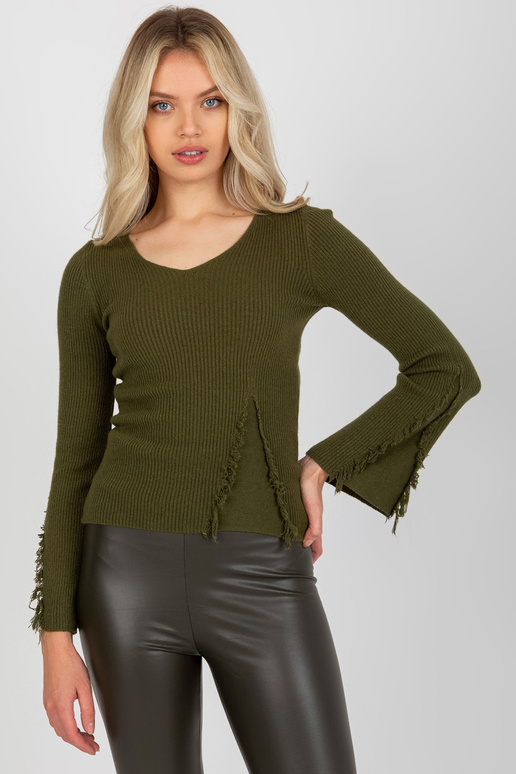 Klasisks haki krāsas rievotu...