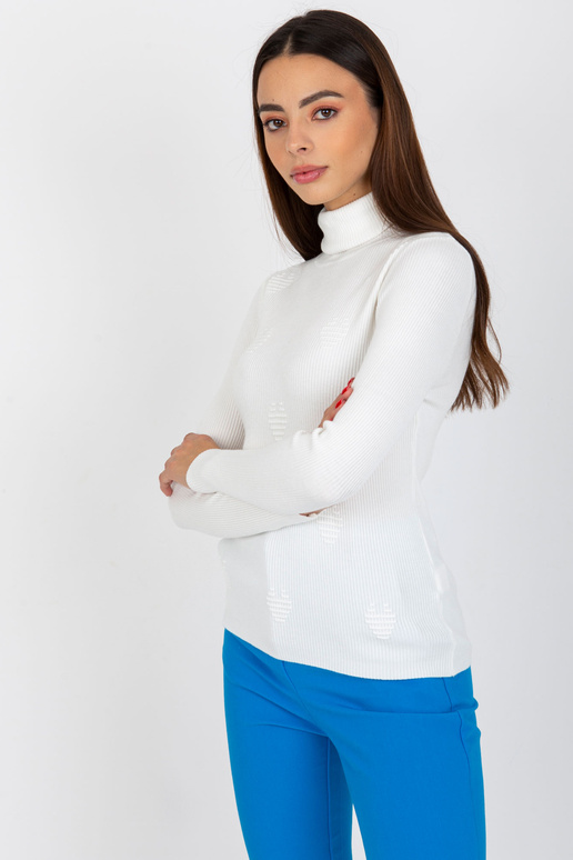 Balts pieguļošs svītrains džemperis...