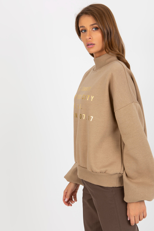 Dunkelbeiges džemperis ar apdruku un...