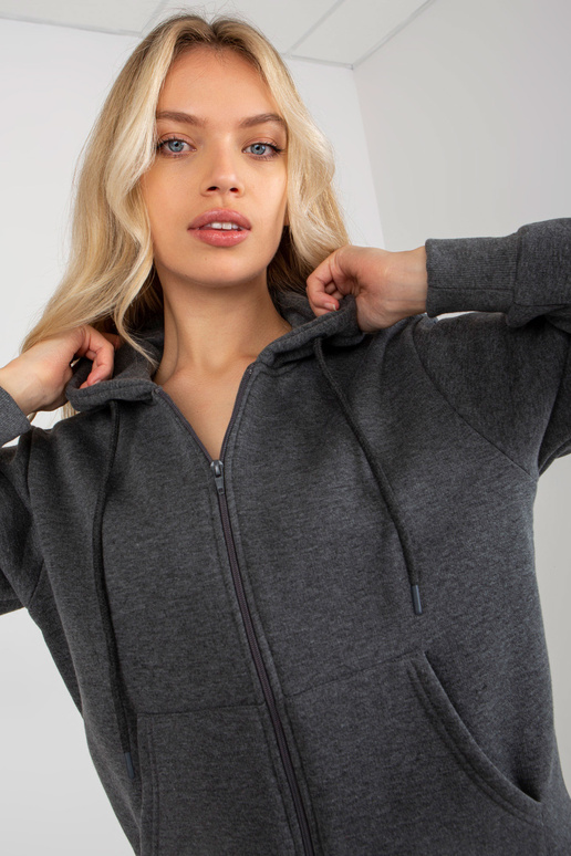 Tumši pelēks pamata sporta krekls ar...