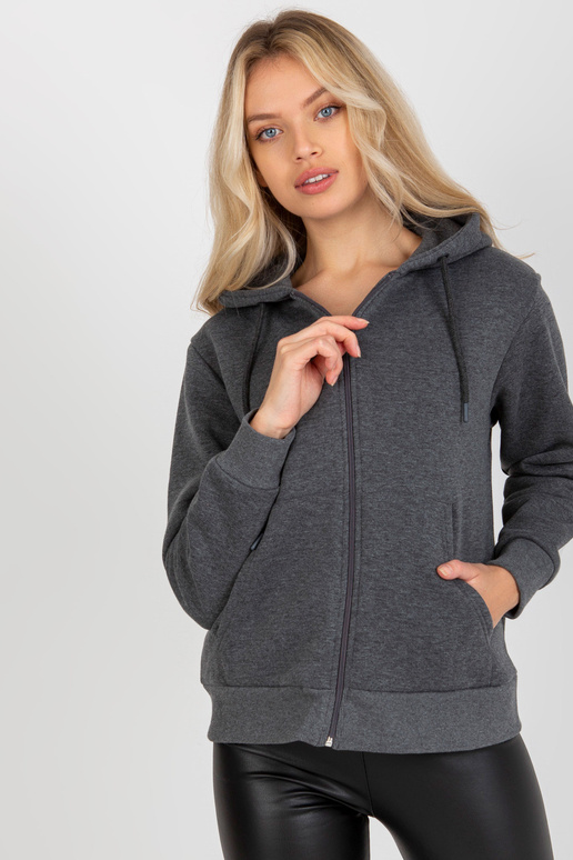 Tumši pelēks pamata sporta krekls ar...