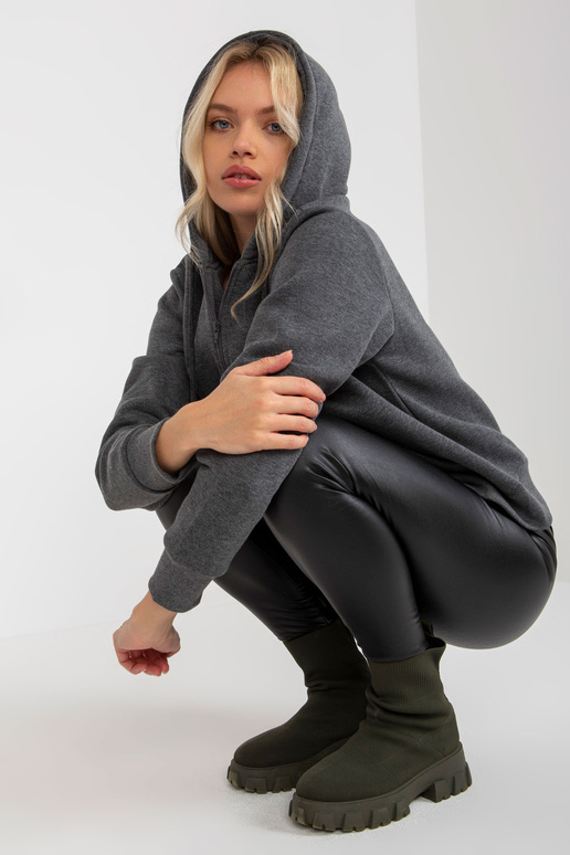 Tumši pelēks pamata sporta krekls ar...