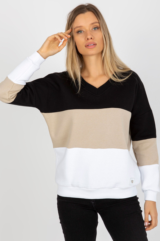 Melns un bēšs sporta krekls ar...