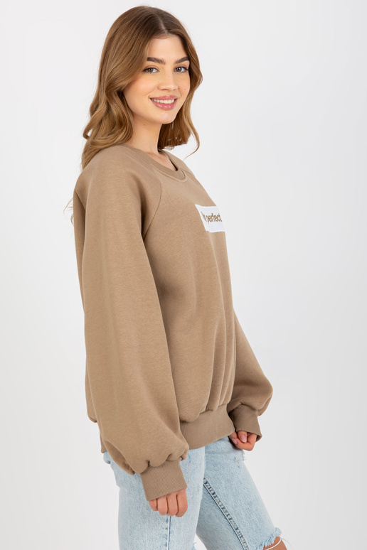 Tumši bēšs džemperis bez kapuces ar...