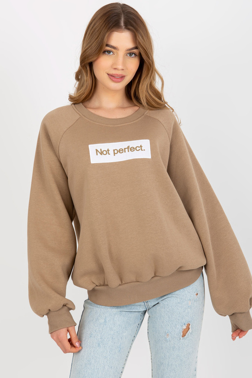 Tumši bēšs džemperis bez kapuces ar...