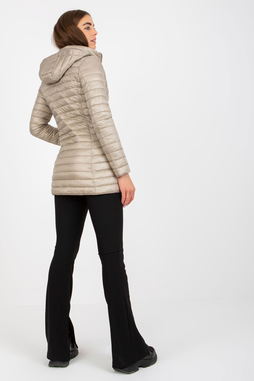 Tumši bēša divpusēja pārejas jaka ar...